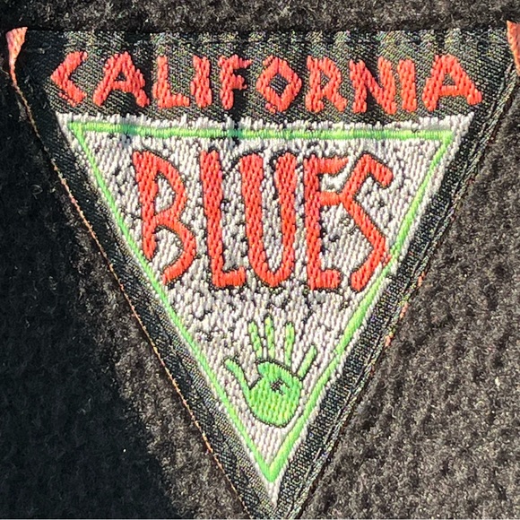 Vtg California Blues Fleece 1/4 Zip Jacket - Size XL - Picture 3 of 6